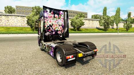 The skin of the Peach Girl on tractor Mercedes-B for Euro Truck Simulator 2