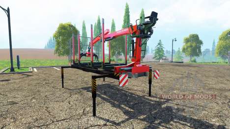 A timber platform with manipulator for Farming Simulator 2015