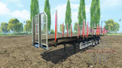 The timber Fliegl semi trailer v1.1 for Farming Simulator 2015