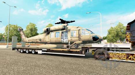 Low sweep with a cargo helicopter for Euro Truck Simulator 2