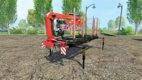 A timber platform with manipulator v1.3 for Farming Simulator 2015