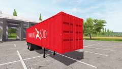 The semitrailer-container truck for Farming Simulator 2017