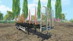 The timber Fliegl semi trailer v1.5 for Farming Simulator 2015