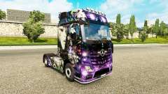 The skin of the Peach Girl on tractor Mercedes-Benz for Euro Truck Simulator 2