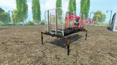 A timber platform with manipulator v1.6 for Farming Simulator 2015