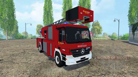 Mercedes-Benz Actros 4141 Belgian Fire Truck for Farming Simulator 2015