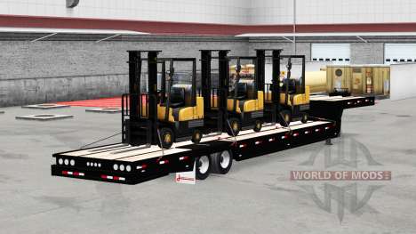 Low-frame trawl with a load of forklifts for American Truck Simulator