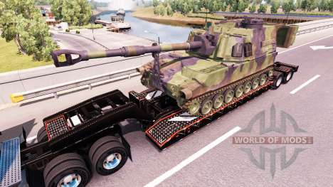 Semi carrying military equipment v1.0.1 for American Truck Simulator
