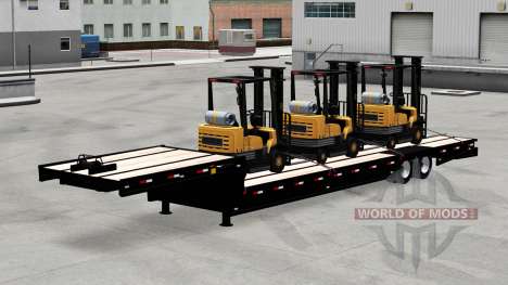 Low-frame trawl with a load of forklifts for American Truck Simulator