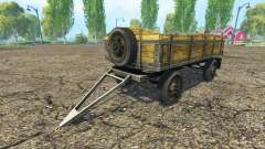 Old flatbed trailer v2.0 for Farming Simulator 2015