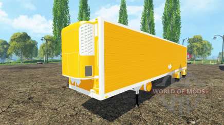 Reefer trailer orange for Farming Simulator 2015