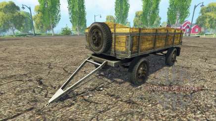 Old flatbed trailer v2.0 for Farming Simulator 2015