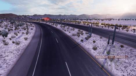 Frosty winter weather v2.1 for American Truck Simulator