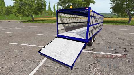 Broughan 28Ft cattle blue for Farming Simulator 2017