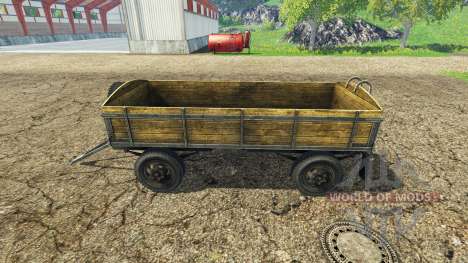Old flatbed trailer v2.2 for Farming Simulator 2015