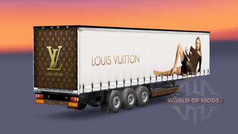 Skins luxury brands on the trailer for Euro Truck Simulator 2