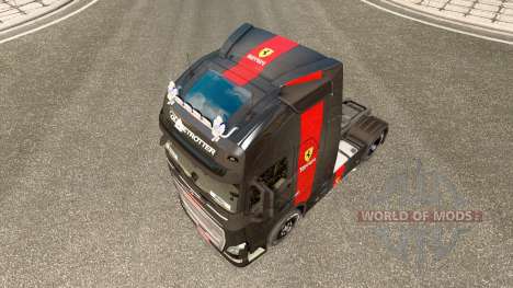 Ferrari skin for Volvo truck for Euro Truck Simulator 2