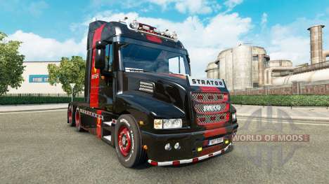 Skin Ferrari on the truck Iveco Strator for Euro Truck Simulator 2