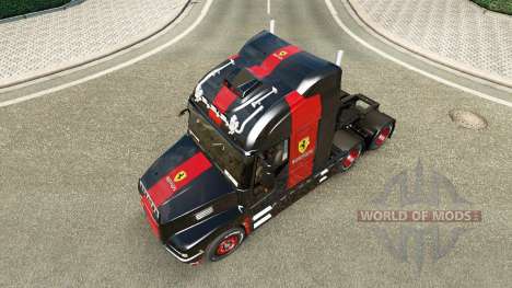 Skin Ferrari on the truck Iveco Strator for Euro Truck Simulator 2