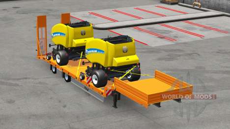 Low-bed semitrailers with loads v3.0 for American Truck Simulator