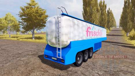 Milk tank semitrailer for Farming Simulator 2013