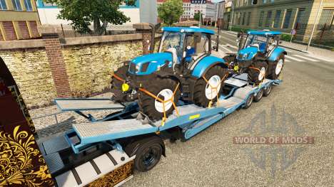 Low-bed semitrailers with loads v2.2 for Euro Truck Simulator 2