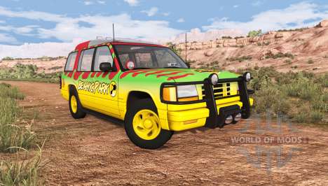 Gavril Roamer Tour Car Jurassic Park v0.7 for BeamNG Drive