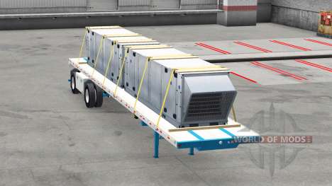The semitrailer-platform Great Dane with loads v for American Truck Simulator