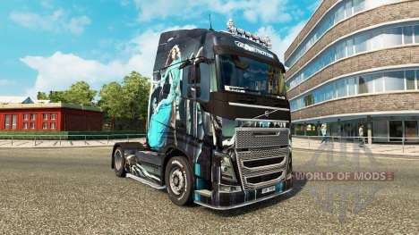 Blue Girl skin for Volvo truck for Euro Truck Simulator 2