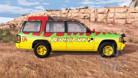 Gavril Roamer Tour Car Jurassic Park v0.7 for BeamNG Drive