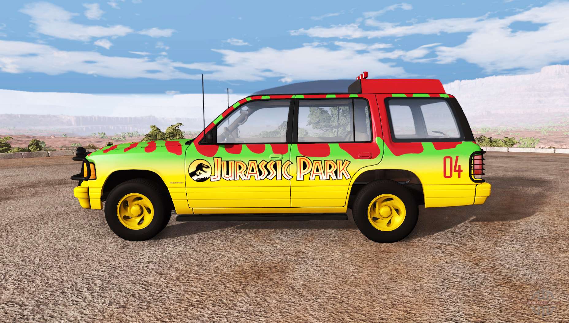 Gavril Roamer Tour Car Jurassic Park for BeamNG Drive