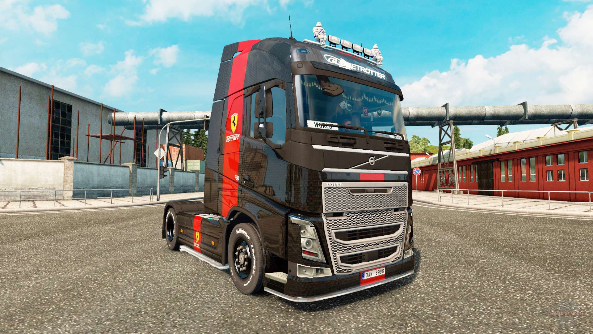 Ferrari skin for Volvo  truck  for Euro  Truck  Simulator  2 