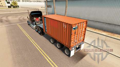 The semitrailer-container truck for American Truck Simulator