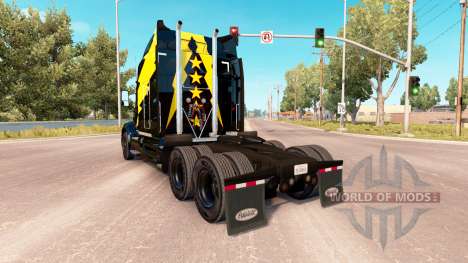 Skin Stars and Volts on a Peterbilt 579 tractor for American Truck Simulator