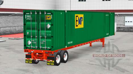 The semitrailer-container truck for American Truck Simulator