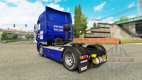 Skin Post of Russia on truck DAF XF for Euro Truck Simulator 2