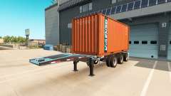 The semitrailer-container truck for American Truck Simulator