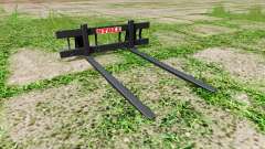 Stoll long pallet fork for Farming Simulator 2017