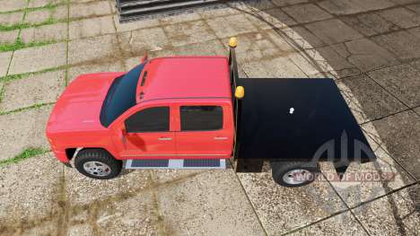 Chevrolet Silverado 3500 HD Crew Cab flatbed for Farming Simulator 2017