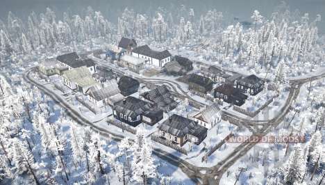 The open spaces of the villages for Spintires MudRunner