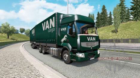 Tandem truck traffic v1.7 for Euro Truck Simulator 2