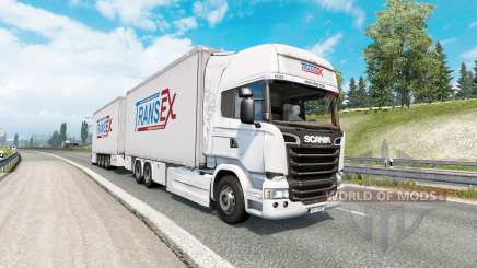 Tandem truck traffic v1.7 for Euro Truck Simulator 2