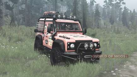 Land Rover Defender 90 Station Wagon expedition for MudRunner