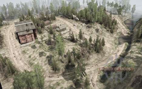Mountain. river. Lenin and firewood for Spintires MudRunner