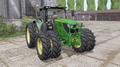 John Deere 6135R narrow twin wheels for Farming Simulator 2017