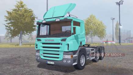 Scania P420 bright turquoise for Farming Simulator 2013