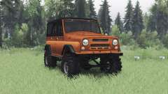 UAZ 469 orange v1.2 for Spin Tires