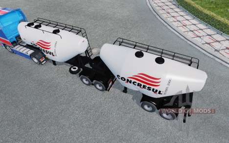 Double semitrailer-cement truck for Euro Truck Simulator 2