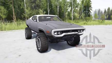 Plymouth GTX 1971 (GR2-RS23) lifted for MudRunner