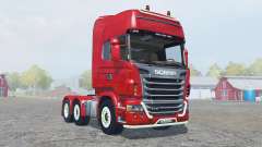 Scania R730 Topline strong red for Farming Simulator 2013